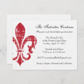 Rot der Hochzeits-Informations-Karten-| New Begleitkarte (Vorne/Hinten)