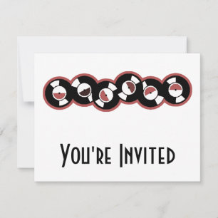 Rot der Rekordreihe Einladung