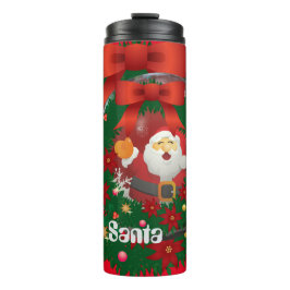 (Rot) Der Weihnachtsmann dankt Ihnen für ein Gesch Thermosbecher