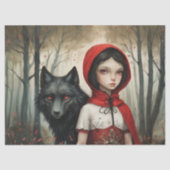 Rot & der Wolf Dekoupage Seidenpapier (Vorderseite)