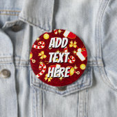 Rot - Die Mütze des Weihnachtsmanns Button (Beispiel)