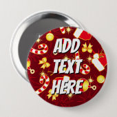 Rot - Die Mütze des Weihnachtsmanns Button (Vorne & Hinten)