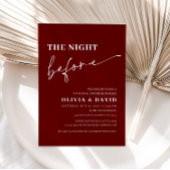 Rot die Nacht vor der Probe Einladung