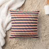 Rot Dk Blau Creme Wellig Kissen (Decke)