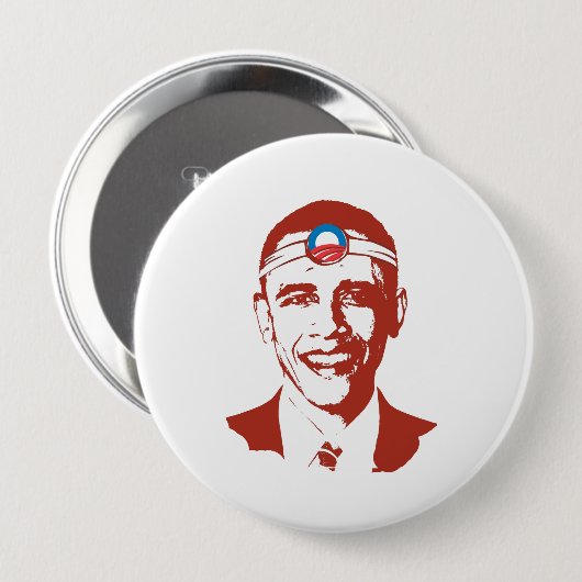 Rot Dr. Obama Button (Vorne & Hinten)