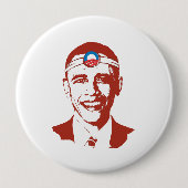 Rot Dr. Obama Button (Vorderseite)