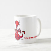 Rot, Drachen sind heiß! Kaffeetasse (VorderseiteRechts)