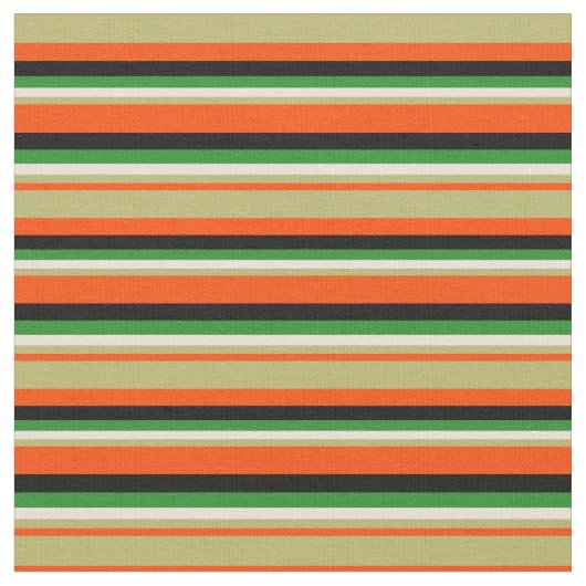 Rot, Dunkel Khaki, Bisque, Forest Green und Black Stoff (Nahaufnahme)