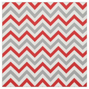 Rot, Dunkelgrau, Weiß LG Zickzack ZigZag Sz6 Stoff