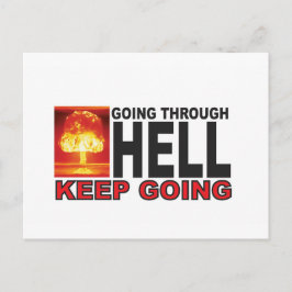 Rot durch die Hölle behalten geht Postkarte