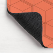 Rot, dynamisch, Retro, cooles trendiges Würfelmust Mousepad (Ecke)