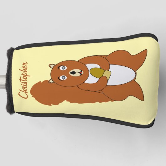 Rot Eichhörnchen Design Golf Headcover (Vorderseite)