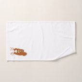 Rot Eichhörnchen Design Monogramm Badhandtuch Set (Handtuch)