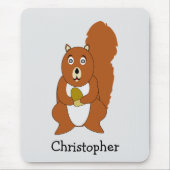 Rot Eichhörnchen Design Mousepad (Vorne)