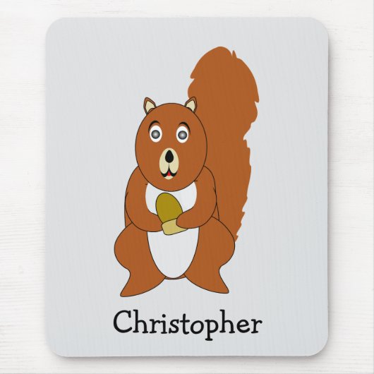 Rot Eichhörnchen Design Mousepad (Vorne)