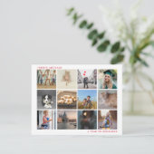 Rot ein Jahr Erinnerung an Foto Weihnachten (Stehend Vorderseite)