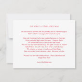 Rot ein Jahr Erinnerung an Foto Weihnachten (Rückseite)