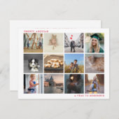 Rot ein Jahr Erinnerung an Foto Weihnachten (Vorne/Hinten)