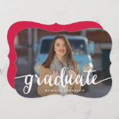 Rot | Einladung des Abschlusses (Vorne/Hinten)