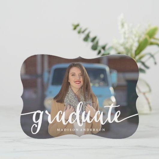 Rot | Einladung des Abschlusses (Stehend Vorderseite)