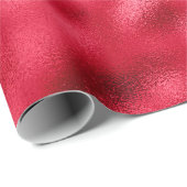 Rot Elegant Modernes Satinbild Hübsch Geschenkpapier (Rolleneckpunkt)