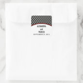 Rot-Elegant-Weihnachtskleber Quadratischer Aufkleber (Tasche)