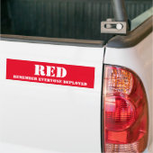 ROT - erinnern Sie sich an entfaltetes jeder Autoaufkleber (Auf Lkw)