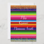 Rot farbenfroh mexikanische Flora Quinceñera Invit Einladung (Rückseite)