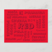 Rot - Farbsprachen auf Postkarten (Vorderseite)