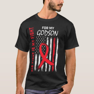 Rot Flagge für Herzkrankheit-Bewusstsein Patenkind T-Shirt