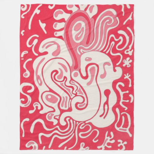 Rot Fleecedecke (Vorderseite)