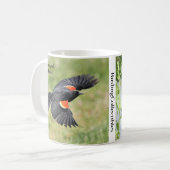Rot-Flügel-Blackbird-Tasse von BirdingCollectibles Kaffeetasse (Vorderseite Links)