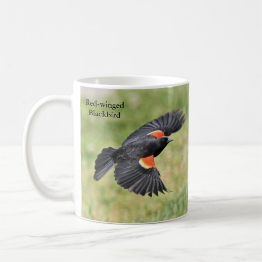 Rot-Flügel-Blackbird-Tasse von BirdingCollectibles Kaffeetasse (Links)
