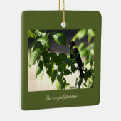 Rot-Flügel-Schwarzvogel-Ornament Keramikornament (Rechts)