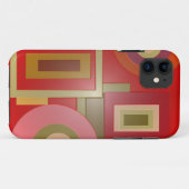 Rot formt Popkunst Case-Mate iPhone Hülle (Rückseite (Horizontal))