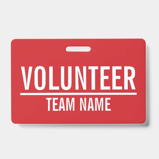 Rot-freiwilliges Abzeichen mit kundenspezifischem Ausweis (Vorderseite)