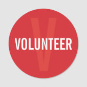 Rot-freiwilliges Abzeichen Namensschild (Vorderseite)