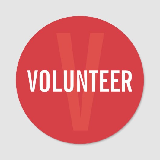 Rot-freiwilliges Abzeichen Namensschild (Vorderseite)