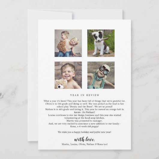 Rot frohe Weihnachten Jahr in Überprüfung (Rückseite)