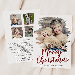 Rot frohe Weihnachten Jahr in Überprüfung