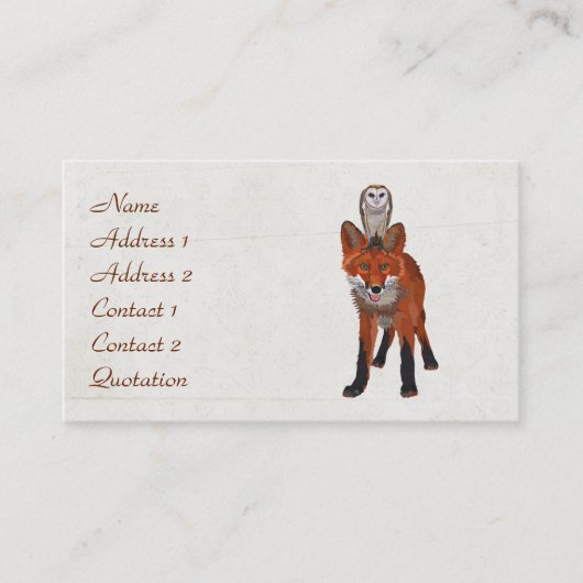 ROT FUCHS & EULE Visitenkarte (Vorderseite)