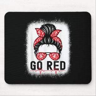 Rot für Frauen - Amerikanisches Bewusstsein für He Mousepad