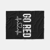 Rot für Frauen, Bewusstsein für Herzkrankheiten C Fleecedecke (Vorderseite (Horizontal))