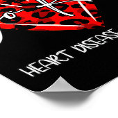 Rot für Frauen Herzerkrankungen Aufklärung Monat L Poster (Ecke)