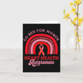 Rot für Frauen Herzkrankheiten Karte (Gelbe Blume)