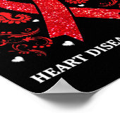 Rot für Herzerkrankungen Bewusstsein im Februar He Poster (Ecke)