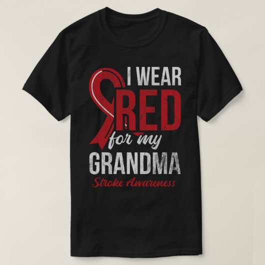 Rot für meine Oma Stroke Bewusstsein Stroke Surviv T-Shirt (Design vorne)