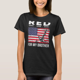 Rot für meinen Bruder Amerikanischer Soldaten unte T-Shirt
