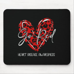 Rot für weibliche Herzkrankheiten Monat Mousepad
