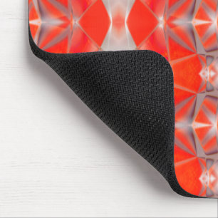 Rot gebogene Formen ramponieren über weißes Grau Mousepad